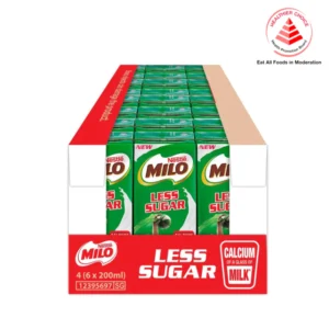 [1 case] ​​milo uht low sugar chocolate malt milk (24 x 200ml)
